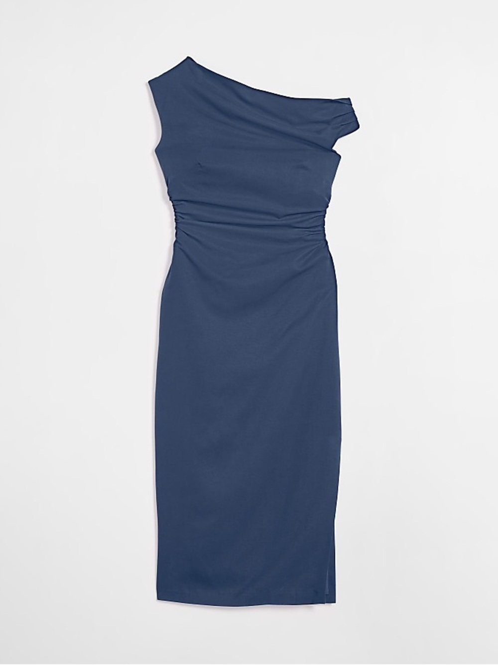 Loft versa off the shoulder navy midi dress